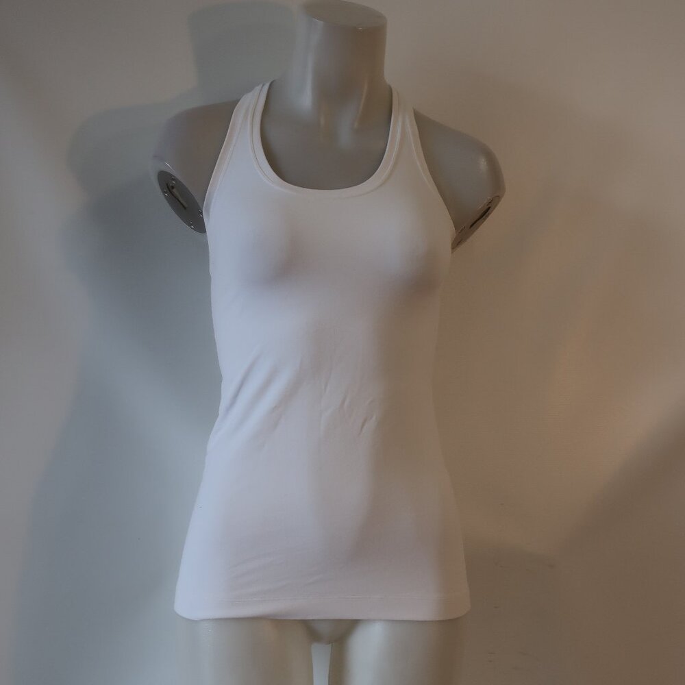 Womens Lululemon White Active Racerback Tank Top 0
